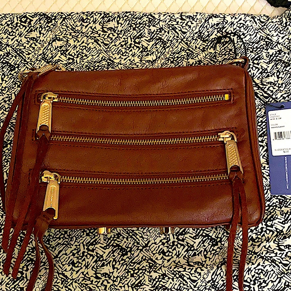 Rebecca Minkoff Mini 5 Zip Crossbody Leather Bag